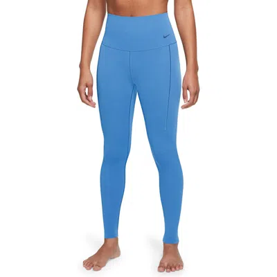 Nike Zenvy Gentle Support High Waist Pocket Ankle Leggings In Blue