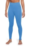 Nike Zenvy Gentle Support High Waist Pocket Ankle Leggings In University Blue