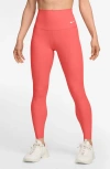 Nike Zenvy Gentle Support High Waist Rib Leggings In Pink