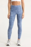 Nike Zenvy Gentle Support High Waist Rib Leggings In Blue