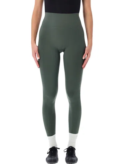Nike Zenvy High-waisted Dri-fit Leggings With Seamless Front Pocket In Gray