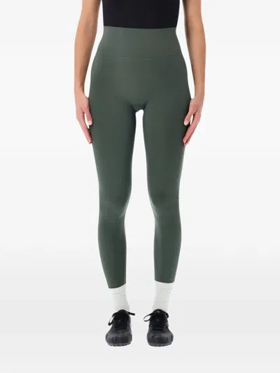 Nike Zenvy High-waisted Full-length Leggings With No Front Seam In Green