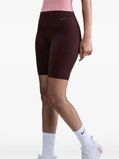 Nike Zenvy High-waisted Performance Shorts In Brown