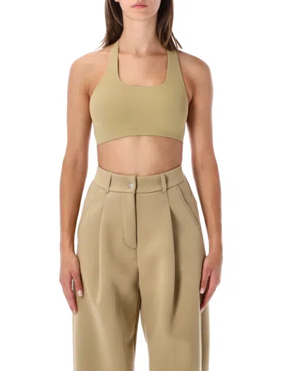 Nike Zenvy Infinasoft Asymmetrical Strap Light Support Sports Bra In Parachiute Beige