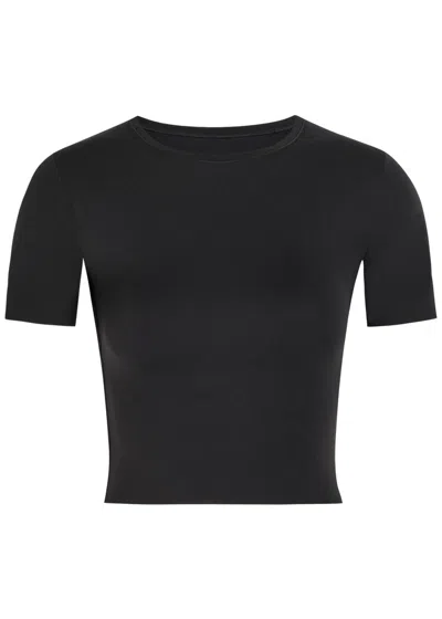 Nike Zenvy Infinasoft Jersey Cropped T-shirt In Black