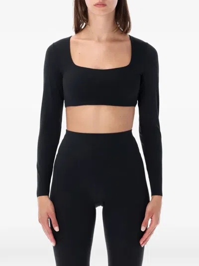 Nike Zenvy Light-support Padded Long-sleeve Sports Bra In Black