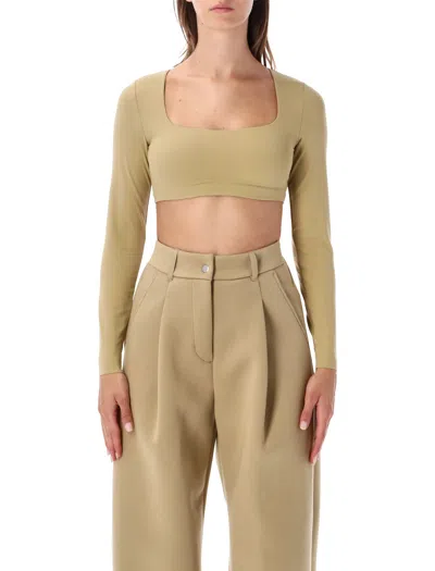 Nike Zenvy Long-sleeve Light Support Sports Bra With Dri-fit Soft Mesh Lining In Parachiute Beige