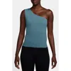 Nike Zenvy One-shoulder Dri-fit Tank In Blue