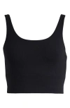 Nike Zenvy Rib Dri-fit Longline Sports Bra In Black