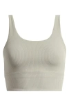Nike Women's Zenvy Rib Light-support Padded Longline Sports Bra In Light Army/light Army/white