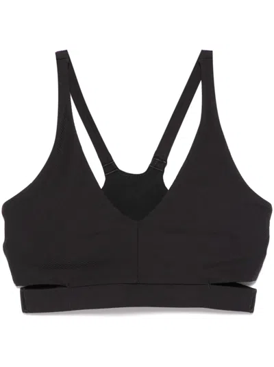 Nike Zenvy Rib Sport-bh In Schwarz