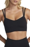 Nike Alate Trace Dri-fit Strappy Light Support Sports Bra In Black In Multi