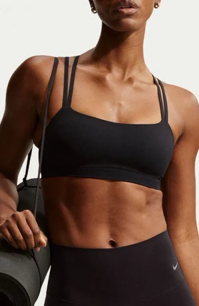 Nike Zenvy Strappy Light-support Padded Sports Bra In Multi