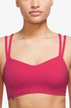 Nike Zenvy Strappy Light-support Padded Sports Bra In Pink