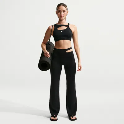 Nike Zenvy Women's High-waisted Flared Leggings In Black