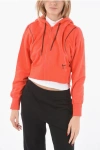 Nike Zip Closure Cropped Sweatshirt With Hood