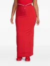 Nike Zip-front Panelled Maxi Skirt In Red