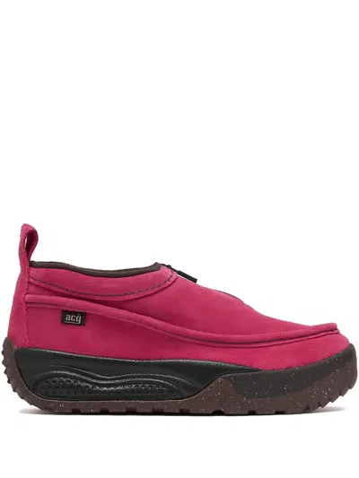 Nike Zip-front Suede Low-top Sneakers In Pink