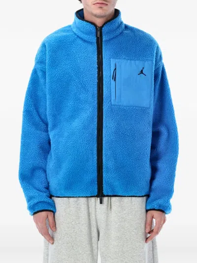 Nike Zip Logo Jacket In Blue