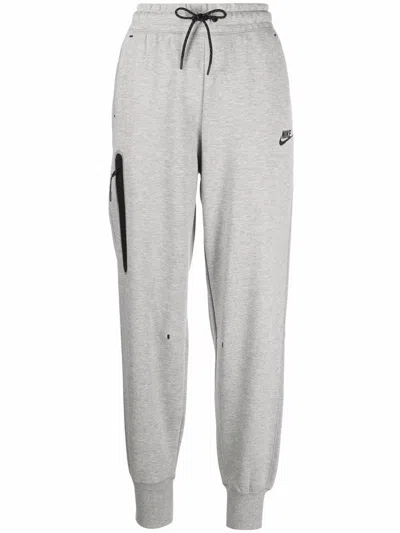 Nike Zip-pocket Drawstring Joggers In 063 Dark Grey Heather/black