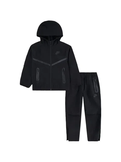 Nike Kids' Zip Tracksuit Set In Black