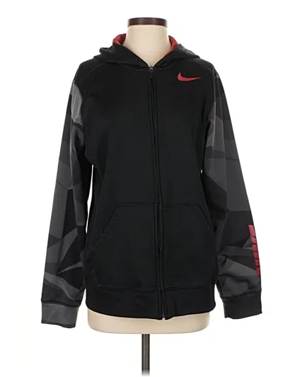 Pre-owned Nike Zip Up Hoodie In Black