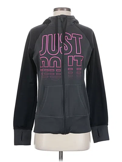 Pre-owned Nike Zip Up Hoodie In Black