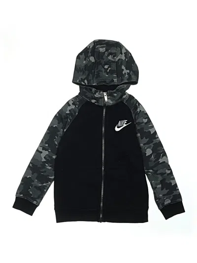 Pre-owned Nike Kids' Zip Up Hoodie In Black