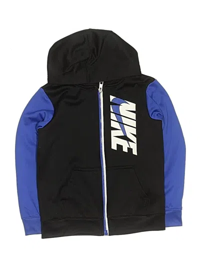 Pre-owned Nike Kids' Zip Up Hoodie In Black
