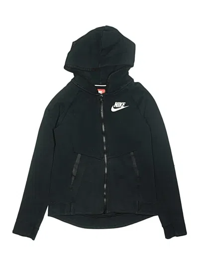 Pre-owned Nike Kids' Zip Up Hoodie In Black