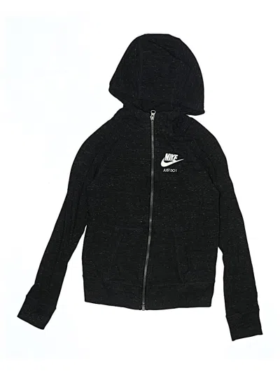 Pre-owned Nike Kids' Zip Up Hoodie In Black