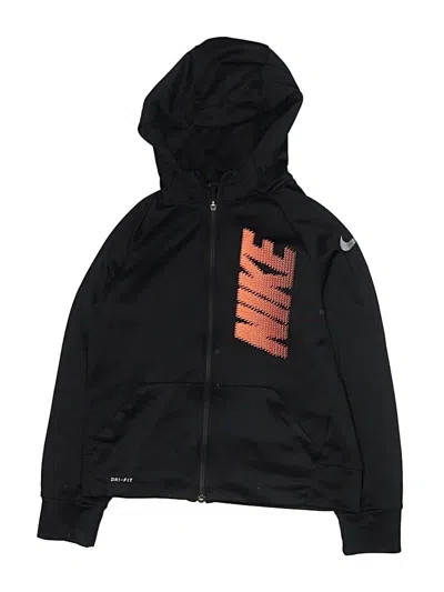 Pre-owned Nike Kids' Zip Up Hoodie In Black