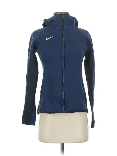 Pre-owned Nike Zip Up Hoodie In Blue