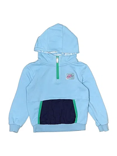 Pre-owned Nike Kids' Zip Up Hoodie In Blue