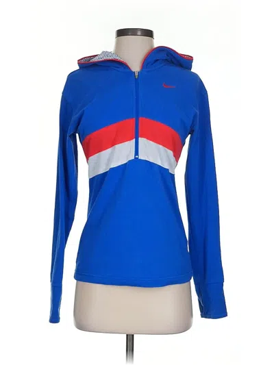 Pre-owned Nike Zip Up Hoodie In Blue