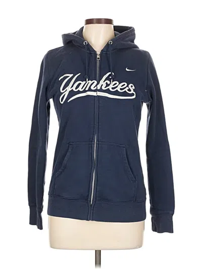 Pre-owned Nike Zip Up Hoodie In Blue