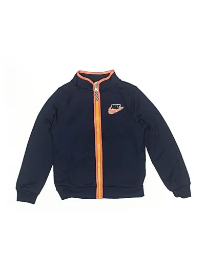 Pre-owned Nike Kids' Zip Up Hoodie In Blue