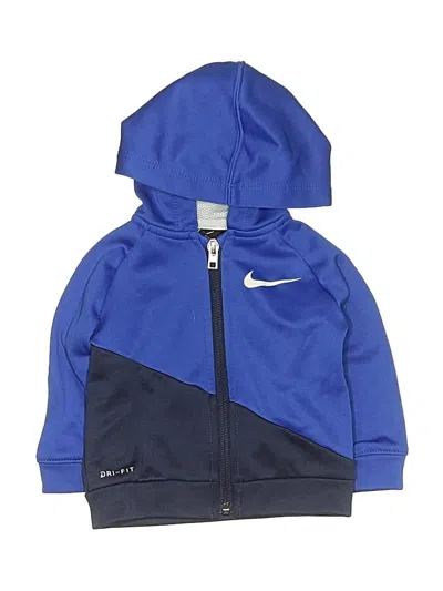 Pre-owned Nike Babies' Zip Up Hoodie In Blue