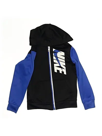 Pre-owned Nike Kids' Zip Up Hoodie In Blue