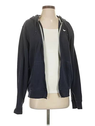 Pre-owned Nike Zip Up Hoodie In Blue