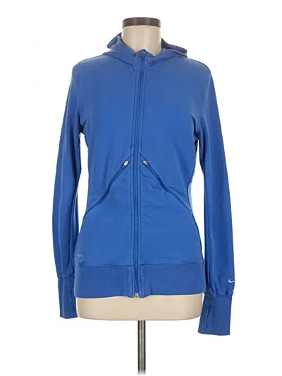 Pre-owned Nike Zip Up Hoodie In Blue