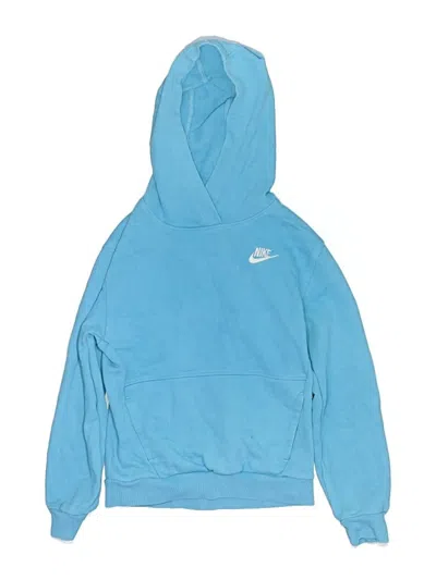 Pre-owned Nike Kids' Zip Up Hoodie In Blue