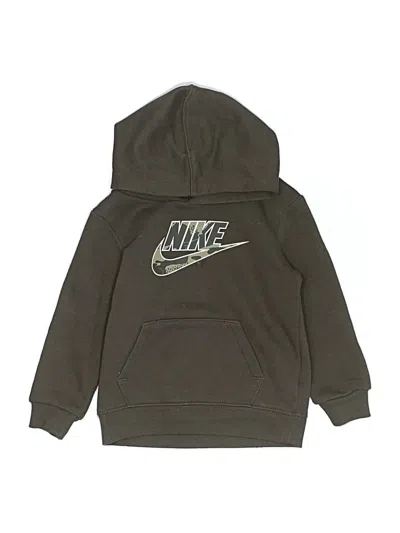 Pre-owned Nike Kids' Zip Up Hoodie In Brown