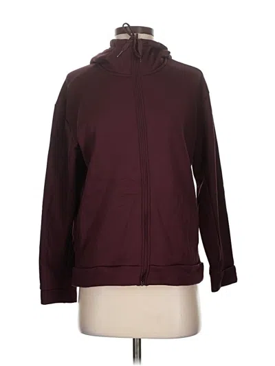 Pre-owned Nike Zip Up Hoodie In Burgundy
