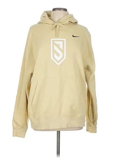 Pre-owned Nike Zip Up Hoodie In Gold