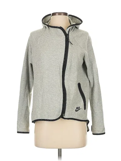 Pre-owned Nike Zip Up Hoodie In Gray