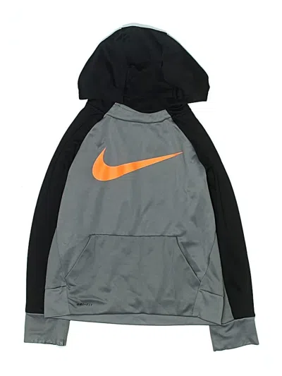 Pre-owned Nike Kids' Zip Up Hoodie In Gray