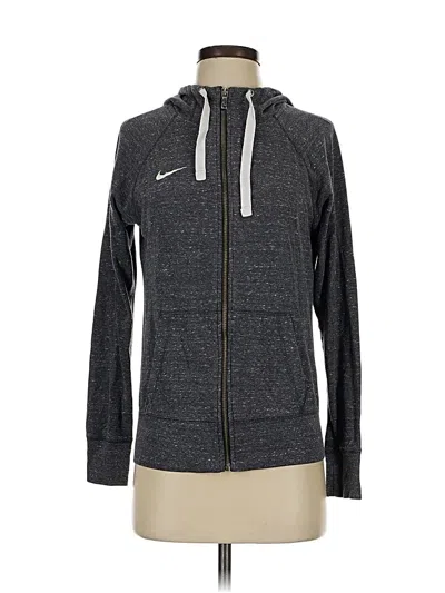 Pre-owned Nike Zip Up Hoodie In Gray