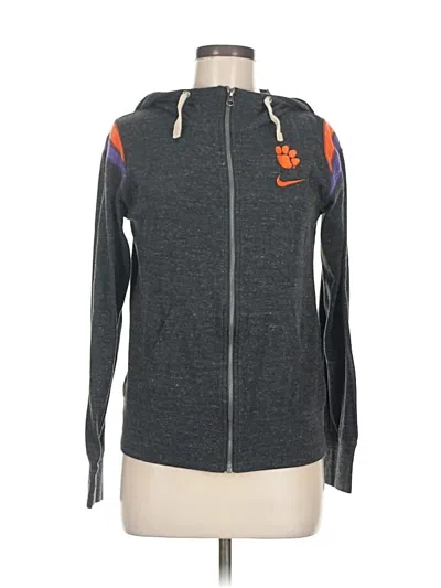 Pre-owned Nike Zip Up Hoodie In Gray