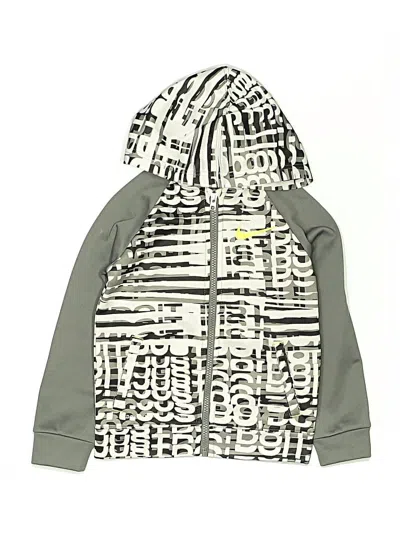 Pre-owned Nike Kids' Zip Up Hoodie In Gray